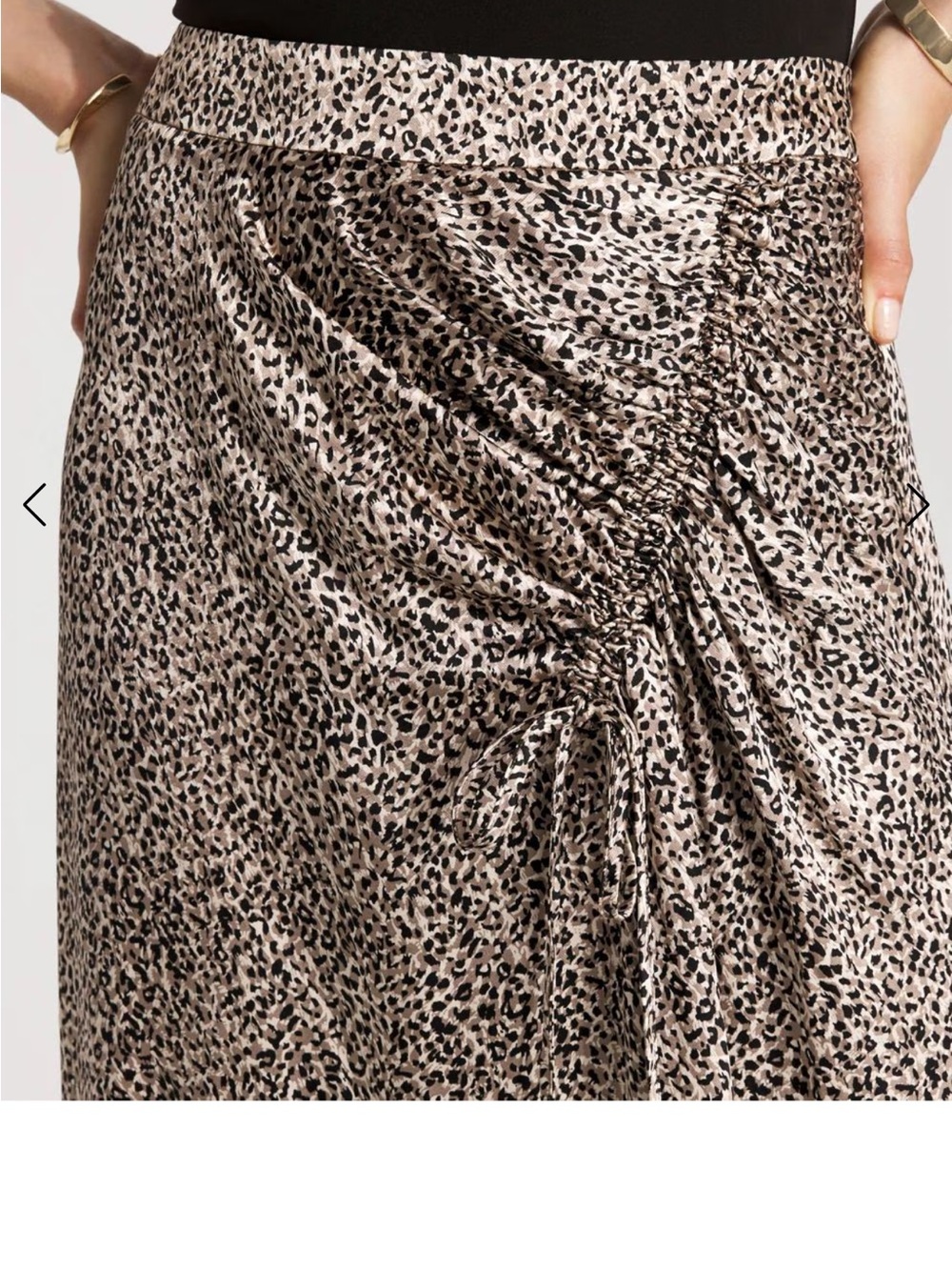 White House Black Market Black and White Leopard Print Maxi Skirt - Picture 4 of 10